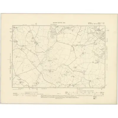 1900 Map of Dorset II.SW, 1902 Print