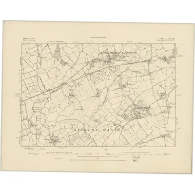 1885 Map of Dorset III.SW, 1886 Print