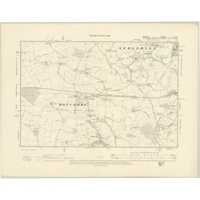1900 Map of Dorset IV.NW, 1902 Print