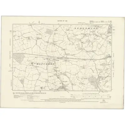 1927 Map of Dorset IV.NW, 1931 Print