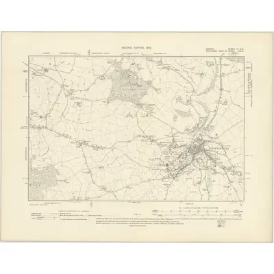1900 Map of Dorset IV.SW, 1902 Print