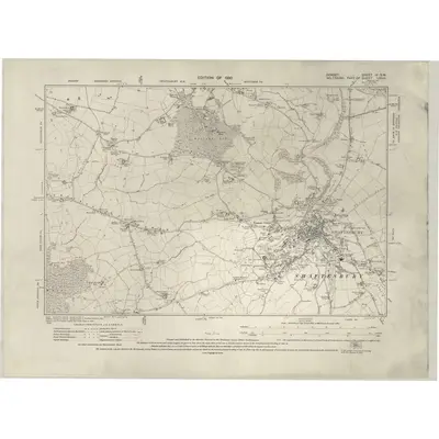 1927 Map of Dorset IV.SW, 1930 Print