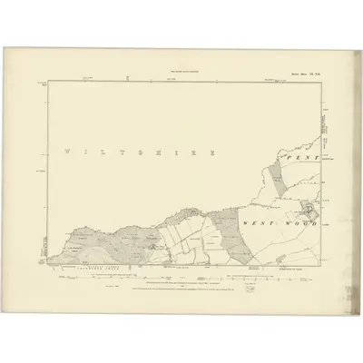 1886 Map of Dorset IX.NE, 1887 Print