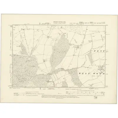 1900 Map of Dorset IX.NE, 1902 Print