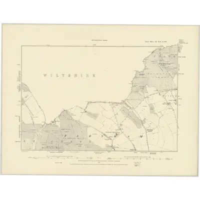 1886 Map of Dorset IX.NW & IX.SW, 1887 Print