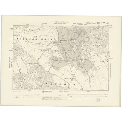 1900 Map of Dorset IX.NW & IX.SW, 1902 Print
