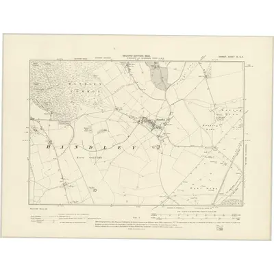 1900 Map of Dorset IX.SE, 1902 Print
