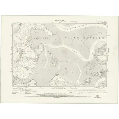 1923 Map of Dorset L.NE, 1925 Print