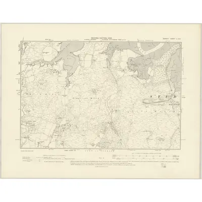 1900 Map of Dorset L.SE, 1902 Print