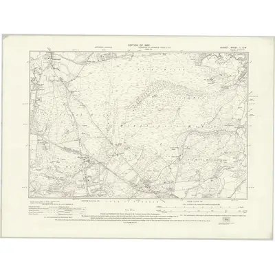 1923 Map of Dorset L.SW, 1925 Print