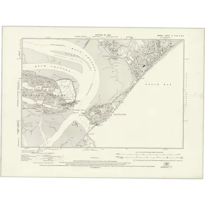 1923 Map of Dorset LI.NW & LI.NE, 1925 Print