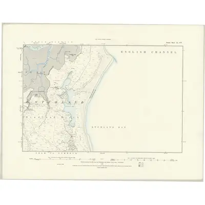 1886 Map of Dorset LI.SW, 1888 Print