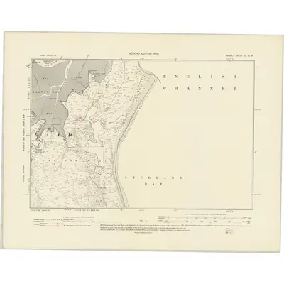 1900 Map of Dorset LI.SW, 1902 Print