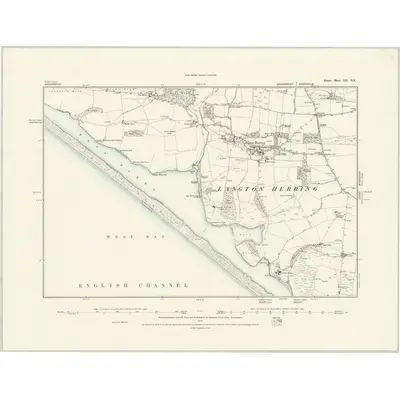 1864 Map of Dorset LII.NE, 1888 Print