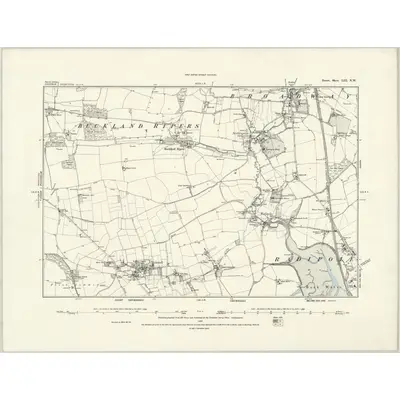 1864 Map of Dorset LIII.NW, 1888 Print