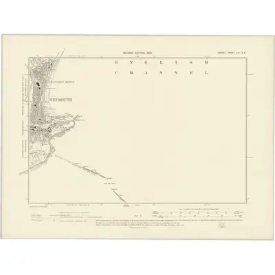 1901 Map of Dorset LIII.SE, 1903 Print