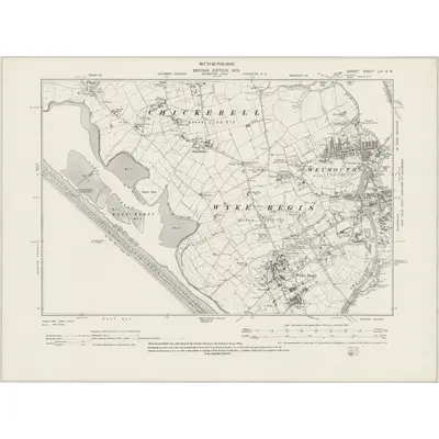 1901 Map of Dorset LIII.SW, 1942 Print
