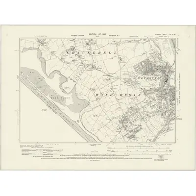 1926 Map of Dorset LIII.SW, 1930 Print