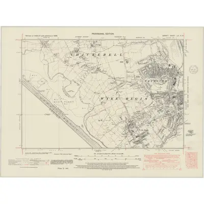 1938 Map of Dorset LIII.SW, 1948 Print