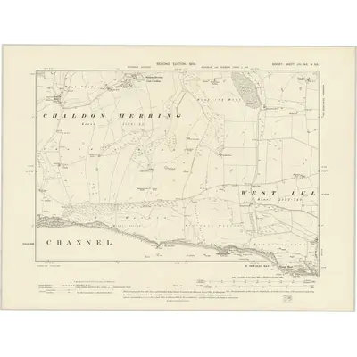 1900 Map of Dorset LIV.NE & LIV.SE, 1903 Print