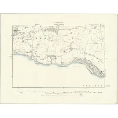 1886 Map of Dorset LIV.NW, 1888 Print