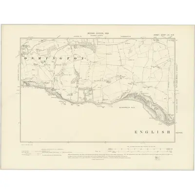 1901 Map of Dorset LIV.NW, 1903 Print