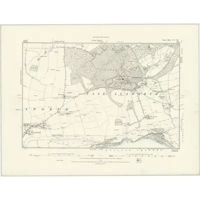 1886 Map of Dorset LV.NW, 1888 Print