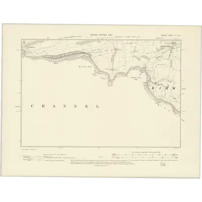 1900 Map of Dorset LV.SE, 1903 Print
