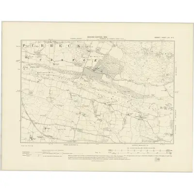 1900 Map of Dorset LVI.NE, 1902 Print