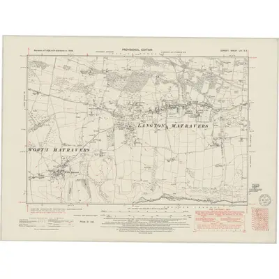 1938 Map of Dorset LVI.SE, 1949 Print