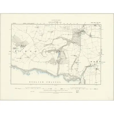 1886 Map of Dorset LVI.SW, 1888 Print