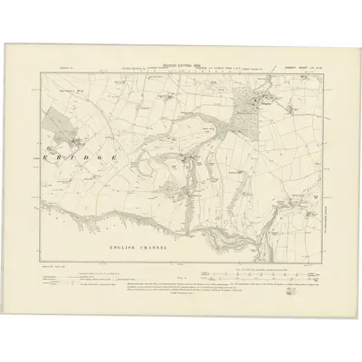 1900 Map of Dorset LVI.SW, 1902 Print