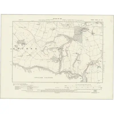 1926 Map of Dorset LVI.SW, 1929 Print
