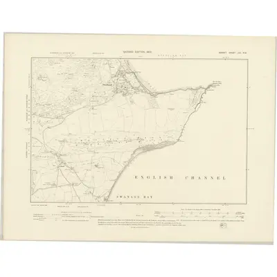 1900 Map of Dorset LVII.NW, 1902 Print