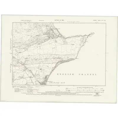 1926 Map of Dorset LVII.NW, 1929 Print