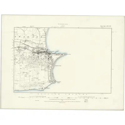 1886 Map of Dorset LVII.SW, 1888 Print