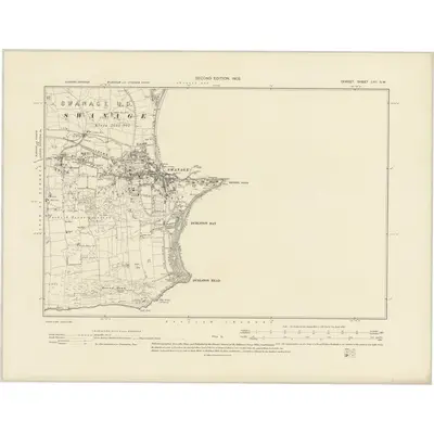 1900 Map of Dorset LVII.SW, 1902 Print