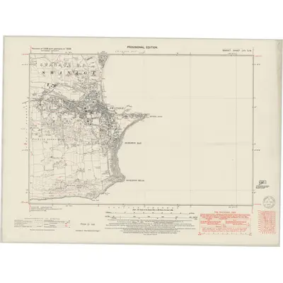 1938 Map of Dorset LVII.SW, 1949 Print