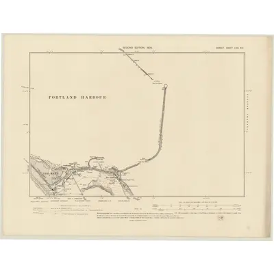 1901 Map of Dorset LVIII.NE, 1903 Print