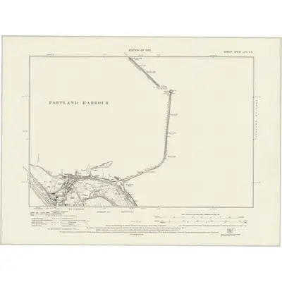 1926 Map of Dorset LVIII.NE, 1930 Print