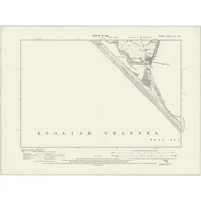 1926 Map of Dorset LVIII.NW, 1930 Print