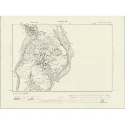 1926 Map of Dorset LVIII.SE, 1930 Print