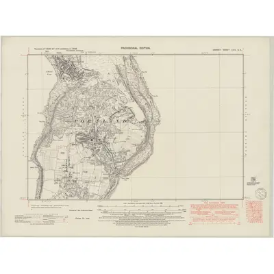 1938 Map of Dorset LVIII.SE, 1949 Print