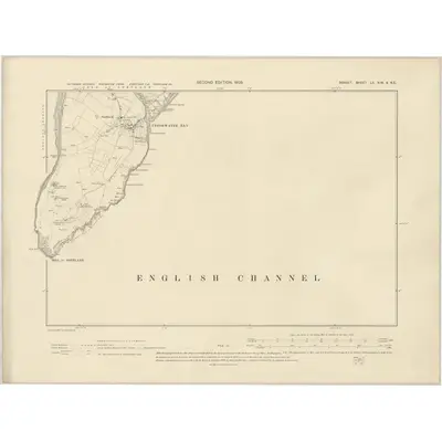 1900 Map of Dorset LX.NW & LX.NE, 1903 Print