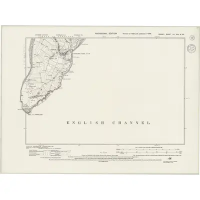 1938 Map of Dorset LX.NW & LX.NE, 1944 Print