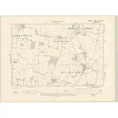 1901 Map of Dorset V.NW, 1904 Print