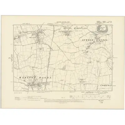 1901 Map of Dorset VA.SE, 1904 Print