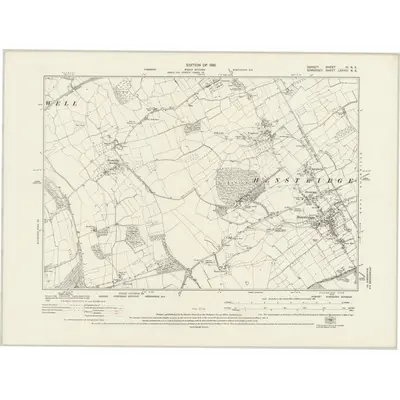 1927 Map of Dorset VI.NE, 1931 Print