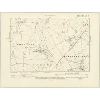 1901 Map of Dorset VI.NW, 1903 Print