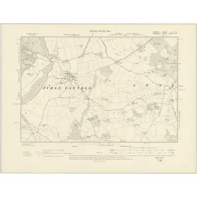 1901 Map of Dorset VI.SE, 1903 Print